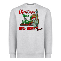 Heather Grey christmas time in new york Heavyweight Sweatshirt - BarkalooDesign