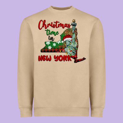 Christmas Time In New York Heavyweight Sweatshirt Designed By Barkaloodesign