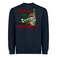 Navy christmas time in new york Heavyweight Sweatshirt - BarkalooDesign