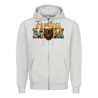 Dove Grey fearless mom bear Zipper Hoodie - BarkalooDesign