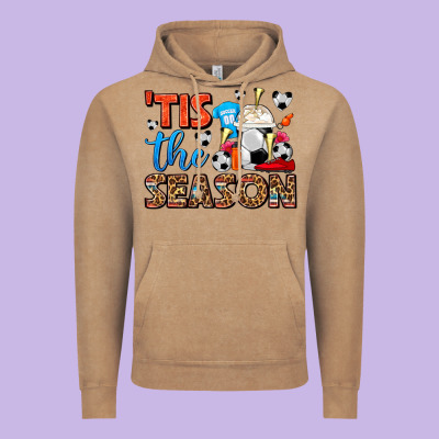 Tis The Season  Soccer  Frappe Coffee Vintage Hoodie Designed By Fadigitalartstudio
