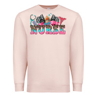 Pale Pink nurse with race and  equipment Premium Sweatshirt - AdoDesignShop