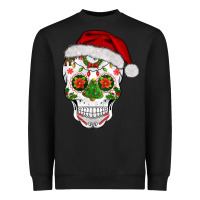 Black sugar skull  christmas Heavyweight Sweatshirt - BarkalooDesign