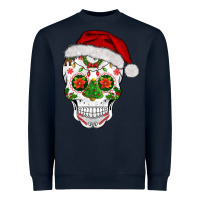 Navy sugar skull  christmas Heavyweight Sweatshirt - BarkalooDesign