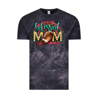 Cloud Black blessed american football mom lightbulb letters Vintage Tee - OliviaCreatesArt
