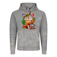Mexican Frappe With Cactus Sombrero And Maracas Vintage Hoodie | Teevron
