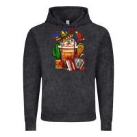 Vintage Black Mexican Frappe With Cactus Sombrero And Maracas Vintage Hoodie - FaDigitalArtStudio