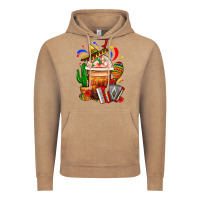 Vintage Coffee Mexican Frappe With Cactus Sombrero And Maracas Vintage Hoodie - FaDigitalArtStudio