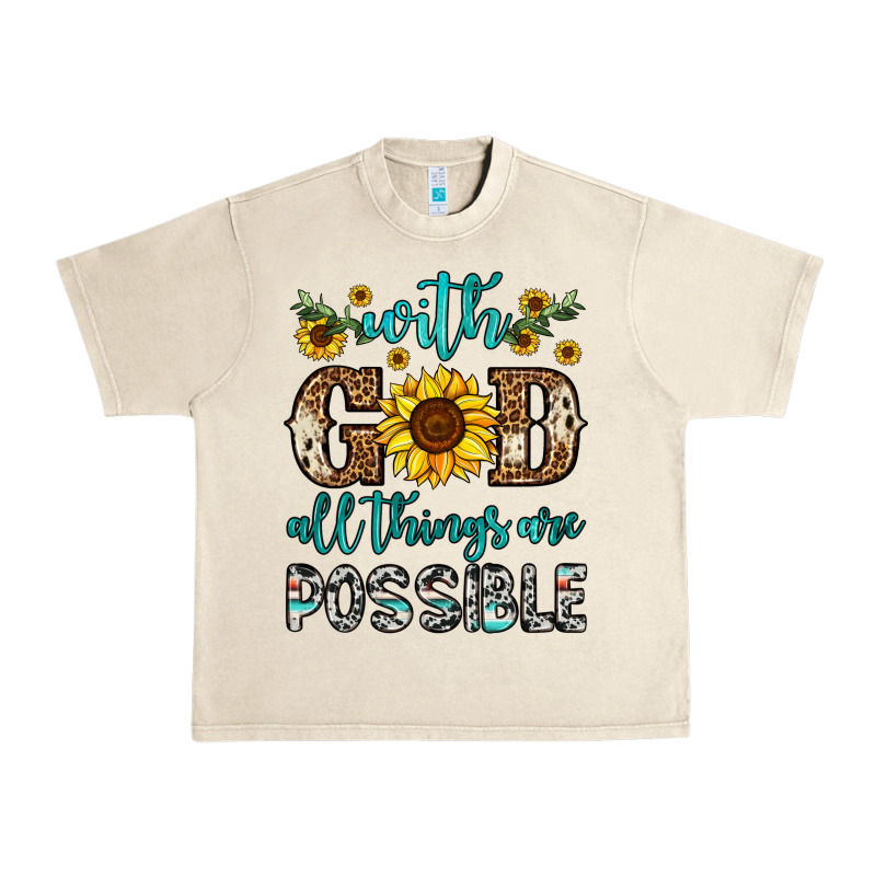 With God All Things Are Possible Urban Heavy Tee by OliviaCreatesArt | Teevron
