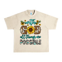 Sandshell with god all things are possible Urban Heavy Tee - OliviaCreatesArt