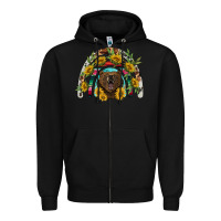 Black bear rainbow Zipper Hoodie - BarkalooDesign