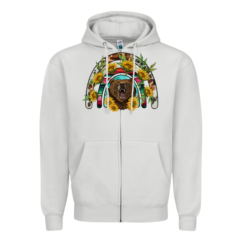 Bear Rainbow Zipper Hoodie by BarkalooDesign | Teevron