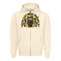 Sandshell bear rainbow Zipper Hoodie - BarkalooDesign