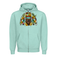 Seafoam bear rainbow Zipper Hoodie - BarkalooDesign