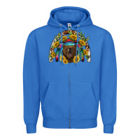 True Royal bear rainbow Zipper Hoodie - BarkalooDesign