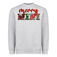 Heather Grey christmas merry mini Heavyweight Sweatshirt - BarkalooDesign