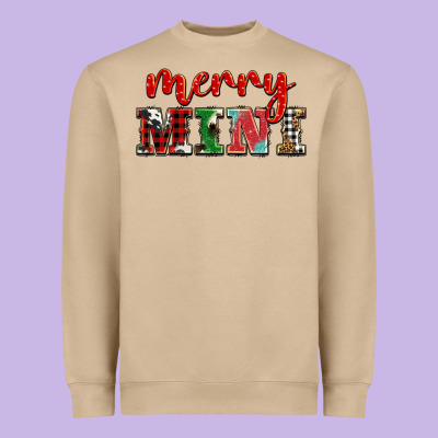 Christmas Merry Mini Heavyweight Sweatshirt Designed By Barkaloodesign