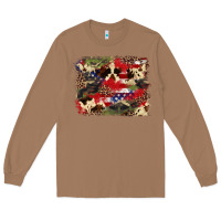 4th Of July American Flagcowhide  Leopard Backgrou Long Sleeve Tee | Teevron