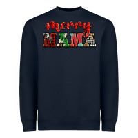 Navy Christmas merry mama Heavyweight Sweatshirt - BarkalooDesign