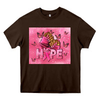 Chocolate Brown hope cancer nails Heavy Core Tee - NancyCooperArtShop