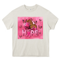 Cream hope cancer nails Heavy Core Tee - NancyCooperArtShop