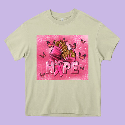 Hope Cancer Nails Heavy Core Tee Designed By Nancycooperartshop