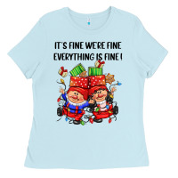 Baby Blue its fine were fine everything is fine Ladies Tee - CowGirlArtShop