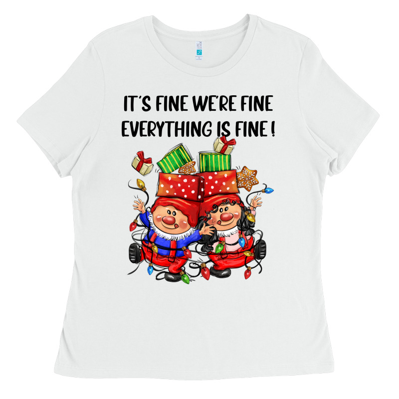 Its Fine Were Fine Everything Is Fine Ladies Tee by CowGirlArtShop | Teevron