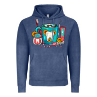 Vintage Denim Dentist Coffee Vintage Hoodie - FaDigitalArtStudio
