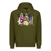 Army Green boo Premium Hoodie - CowhideDigitalArt