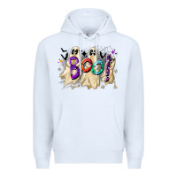 White boo Premium Hoodie - CowhideDigitalArt