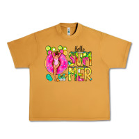 Peanut Butter Hello Summer Donut Girl Urban Heavy Tee - CowCowDesign