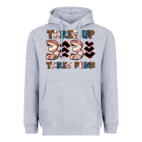 Heather Grey three up three down Heavyweight Hoodie - AdoDesignShop