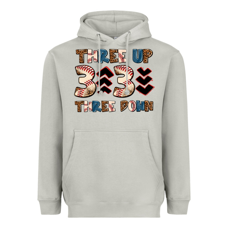Three Up Three Down Heavyweight Hoodie by AdoDesignShop | Teevron