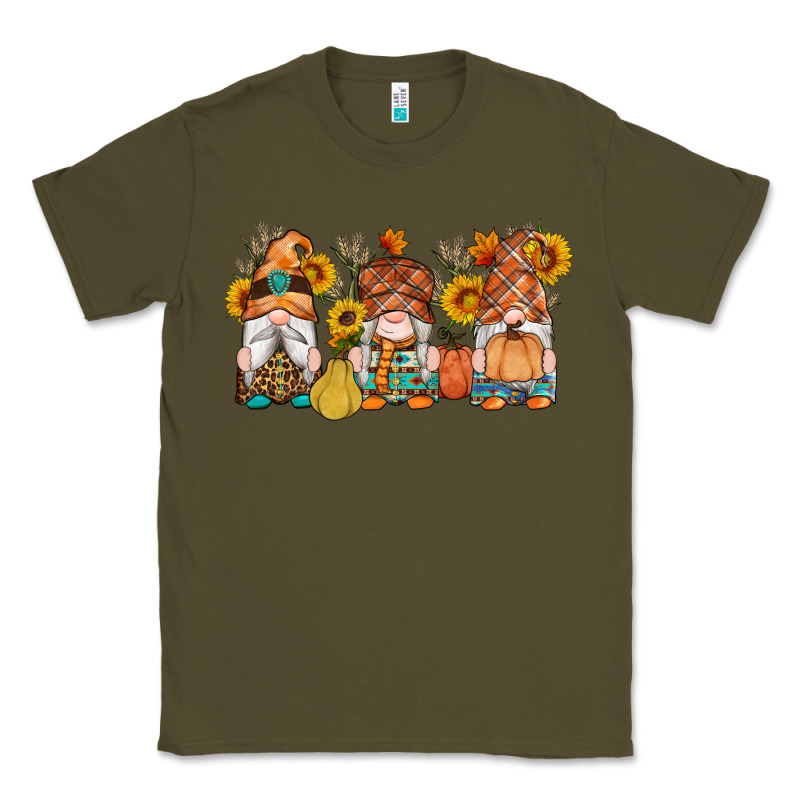 Fall Gnomes Pumpkin Sunflowers Classic Tee by Artiststas | Teevron