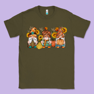 Fall Gnomes Pumpkin Sunflowers Classic Tee Designed By Artiststas