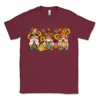 Burgundy fall gnomes pumpkin sunflowers Classic Tee - Artiststas