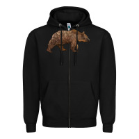 Black bear Zipper Hoodie - BarkalooDesign