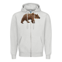Dove Grey bear Zipper Hoodie - BarkalooDesign