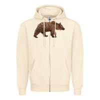 Sandshell bear Zipper Hoodie - BarkalooDesign