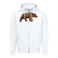 White bear Zipper Hoodie - BarkalooDesign