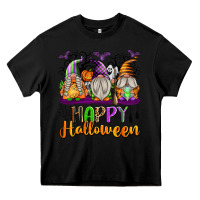 Black Happy Halloween Gnomes Heavy Core Tee - texasbilliewilder