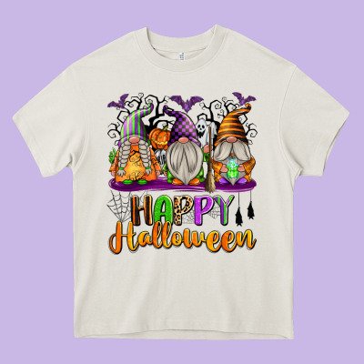 Happy Halloween Gnomes Heavy Core Tee Designed By Texasbilliewilder