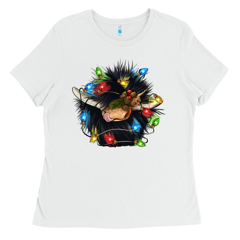 Christmas Black Angus Gnome Ladies Tee by CowGirlArtShop | Teevron