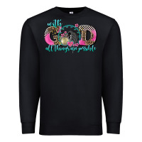 Black with god all things are possible race Premium Sweatshirt - AdoDesignShop