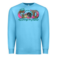 Ocean Blue with god all things are possible race Premium Sweatshirt - AdoDesignShop