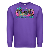 Purple with god all things are possible race Premium Sweatshirt - AdoDesignShop