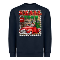 Navy small town christmas Heavyweight Sweatshirt - BarkalooDesign