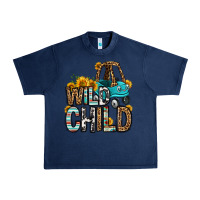 Navy wild child kids car Urban Heavy Tee - OliviaCreatesArt