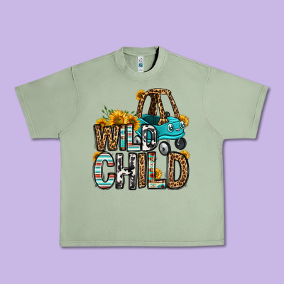 Wild Child Kids Car Urban Heavy Tee Designed By Oliviacreatesart
